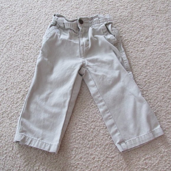 Cherokee Pull On Khaki Pants Toddler Boys Size 18M Tan Beige Elastic Bottoms - Picture 3 of 3